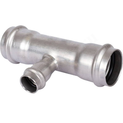 Тройник 28-15-28, Sanha NiroSan, 9130, пресс-пресс, сталь нержавеющая