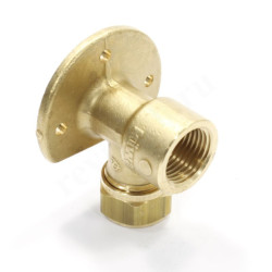 Водорозетка 15-1/2", General Fittings 1N00, 23, обжим-резьба, вн., латунь