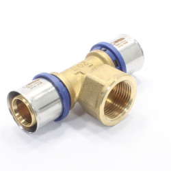 Тройник 32-1"-32, General Fittings 5T00, 12, пресс-резьба, вн., латунь