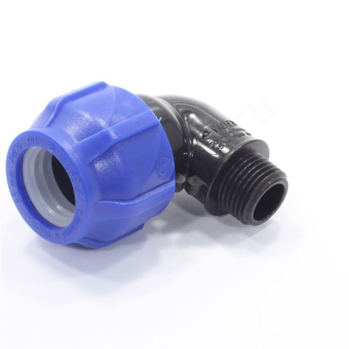 Отвод 90° 25-1/2", Valfex, обжим-резьба, нар., PP-R, для ПНД труб