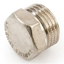Заглушка 1/4", General Fittings 2600 40, резьба, нар., латунь (никель)