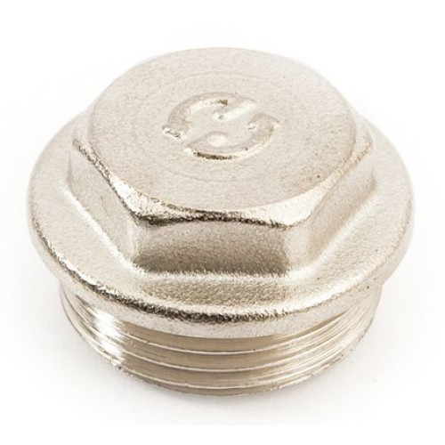 Заглушка 1 1/4", General Fittings 2600 F4 , резьба, нар., латунь (никель)