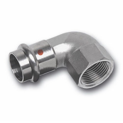 Угольник 90° 15-1/2", Sanha NiroTherm, 91090IG, пресс-резьба, вн., сталь нержавеющая