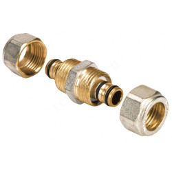 Муфта 26-22, Henco, 24, обжим-обжим, латунь