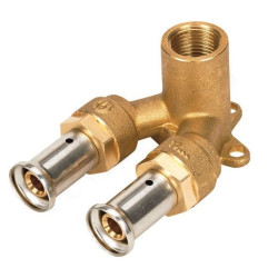 Водорозетка 16-1/2"-16, Henco P, 3, пресс-резьба, вн., латунь, укороченная