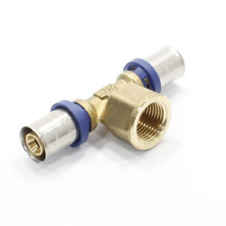 Тройник 16-1/2"-16, General Fittings 5S00, 12, пресс-резьба, вн., латунь