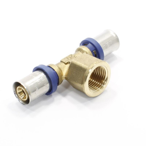 Тройник 16-1/2"-16, General Fittings 5S00, 12, пресс-резьба, вн., латунь