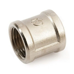 Муфта 1 1/4"-1 1/4", General Fittings 2600 46, резьба-резьба, вн., латунь (никель)