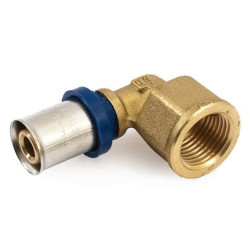 Угольник 90° 20-1/2", General Fittings 5S00, 22, пресс-резьба, вн., латунь