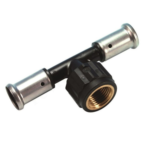 Тройник 75-2"-75, Henco PK, 13, пресс-резьба, вн., PVDF