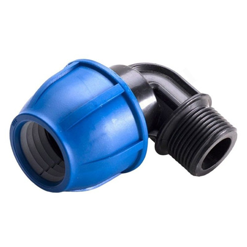 Отвод 90 32-1", RTP, обжим-резьба, нар., полипропилен