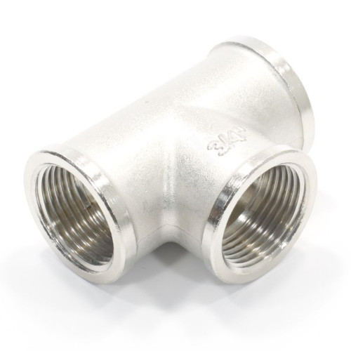 Тройник 3/4"-3/4"-3/4", General Fittings 2700 14, резьба-резьба, вн., латунь (никель)