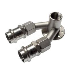 Водорозетка 15-1/2"-15, Sanha NiroSan, 9478GZ, пресс-резьба, вн., сталь нержавеющая