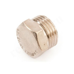 Заглушка 1/8", General Fittings 2600 40, резьба, нар., латунь (никель)