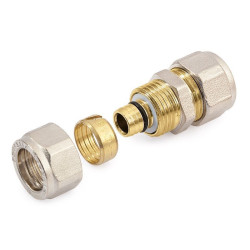 Муфта 26-20, General Fittings 5300, 03, обжим-обжим, латунь (никель)