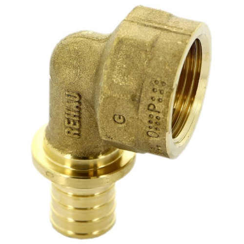 Угольник 90° 16-3/4", Rehau RAUTITAN RX, надв.гильза-резьба, вн., бронза