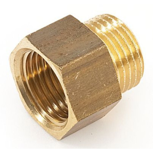 Удлинитель 1/2"-1/2", General Fittings 2600 F5, резьба-резьба, вн.- нар., латунь, L20