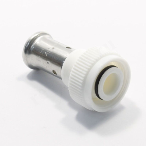 Переходник 20-3/4", Henco PKW 19, пресс-резьба, вн., поливинилденфторид, евроконус, с накид.гайкой