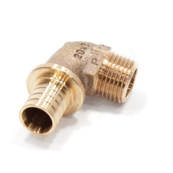 Угольник 90° 20-1/2", Rehau RAUTITAN, RX+, надв.гильза-резьба, нар., бронза