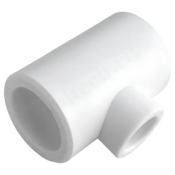 Тройник 40-25-40, RTP, пайка-пайка, полипропилен, белый