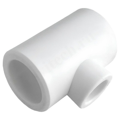 Тройник 40-25-40, RTP, пайка-пайка, полипропилен, белый