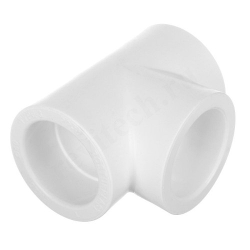 Тройник 75-75-75, RTP, пайка-пайка, полипропилен, белый