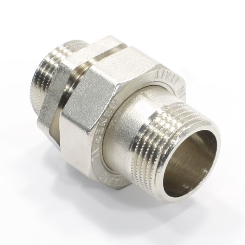 Американка 1"-1", General Fittings 2700 I6, резьба-резьба, нар., латунь (никель)