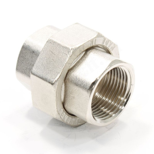 Американка 1"-1", General Fittings 2700 A7, резьба-резьба, вн., латунь (никель)