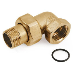 Американка угловая 90° 3/4"-3/4", General Fittings 2700 I4, резьба-резьба, вн.- нар., латунь