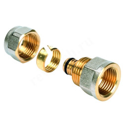 Переходник 20-1/2", Henco S, обжим-резьба, вн., латунь