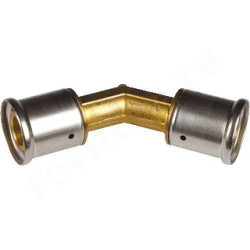 Угольник 45° 32-32, Henco P, 27, пресс-пресс, латунь