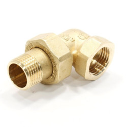 Американка угловая 90° 1/2"-1/2", General Fittings 2700 I4, резьба-резьба, вн.- нар., латунь