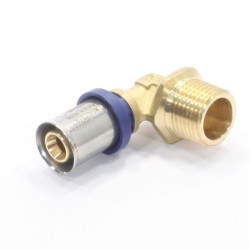 Угольник 90° 16-1/2", General Fittings 5T00, 21, пресс-резьба, нар., латунь