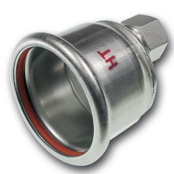 Заглушка 76.1-3/4", Sanha NiroSan Industry, 18301E, пресс-резьба, вн., сталь нержавеющая