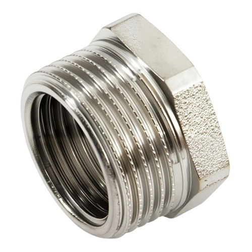 Футорка 3/4"-1/2", WAAG, резьба-резьба, нар.-вн., латунь (никель)