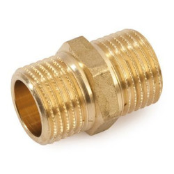 Ниппель 3/4"-3/4", General Fittings 2600 F3, резьба-резьба, нар., латунь, удлиненный