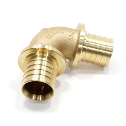 Угольник 90° 63-63, Rehau RAUTITAN, RX+, надв.гильза-надв.гильза, бронза