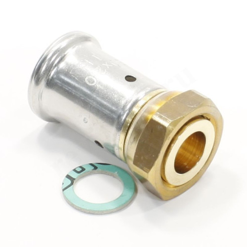 Переходник 20-1/2", Henco P 26, пресс-резьба, вн., латунь, с накид.гайкой