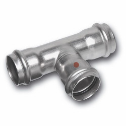 Тройник 22-18-18, Sanha NiroTherm, 91130, пресс-пресс, сталь нержавеющая