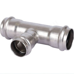 Тройник 42-28-42, Sanha NiroSan, 9130, пресс-пресс, сталь нержавеющая