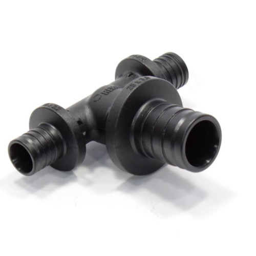 Тройник 16-25-16, Rehau RAUTITAN, PX, надв.гильза-надв.гильза, полифениленсульфон