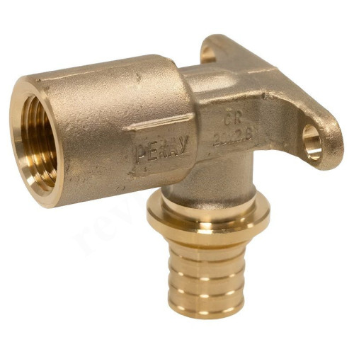 Водорозетка 16-1/2", Rehau RAUTITAN MX, надв.гильза-резьба, вн., латунь, с длинным патрубком