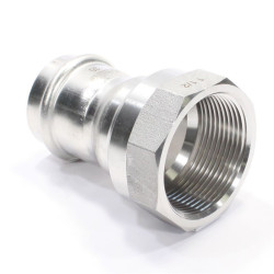 Переходник 35-1 1/2", WAAG Heavy Inox, пресс-резьба, вн., сталь нержавеющая