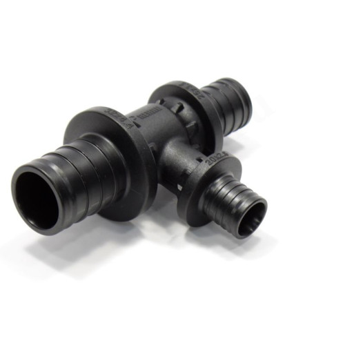 Тройник 32-20-25, Rehau RAUTITAN, PX, надв.гильза-надв.гильза, полифениленсульфон