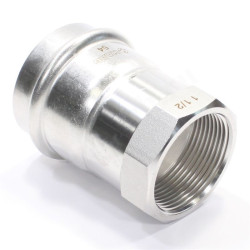 Переходник 54-1 1/2", WAAG Heavy Inox, пресс-резьба, вн., сталь нержавеющая