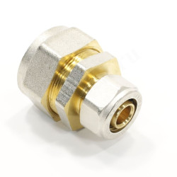 Муфта 32-20, General Fittings 5300, 03, обжим-обжим, латунь (никель)