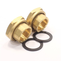 Соединение с накидной гайкой 1 1/2"-1", Grundfos, резьба-резьба, вн., латунь плоская прокладка