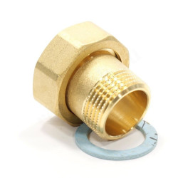 Соединение с накидной гайкой 2 1/2"-2", Ридан, резьба-резьба, вн.- нар., латунь плоская прокладка