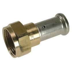 Переходник 32-1", Henco P 26, пресс-резьба, вн., латунь, с накид.гайкой