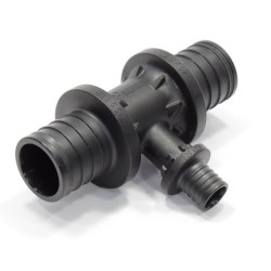 Тройник 40-20-40, Rehau RAUTITAN, PX, надв.гильза-надв.гильза, полифениленсульфон